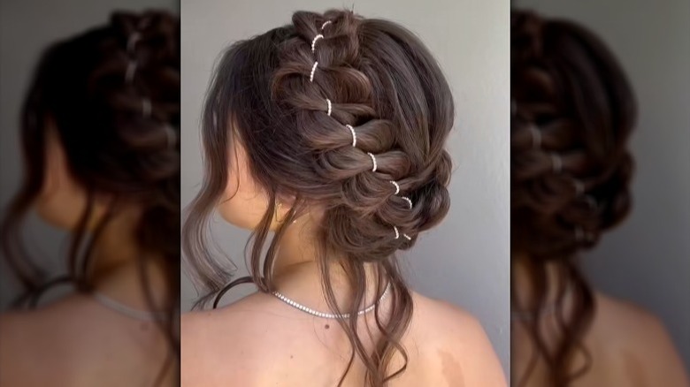 braid with jewelry