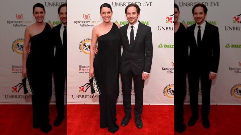 Paget Brewster and husband Steve Damstra attend the Kentucky Derby