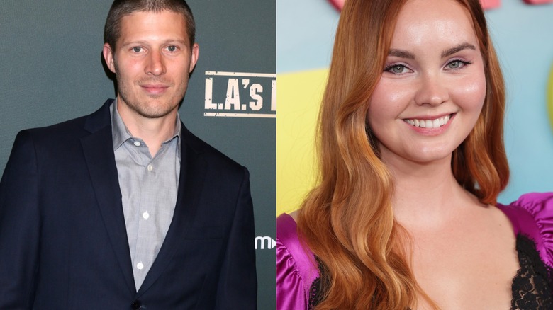 Zach Gilford and Liana Liberato in a split photo
