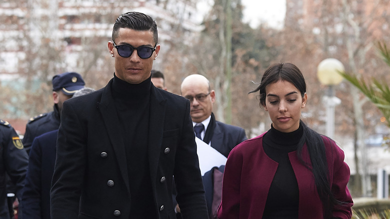 Cristiano Ronaldo and Georgina Rodríguez walk together