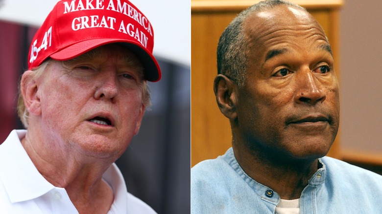 Donald Trump O.J. Simpson staring ahead