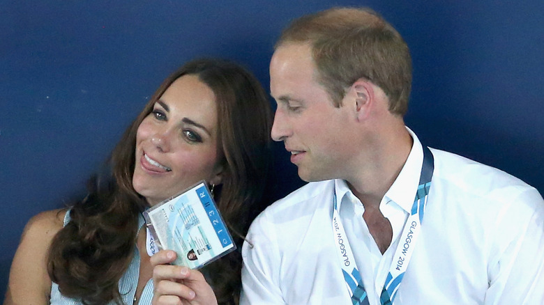 Prince William fanning Kate Middleton