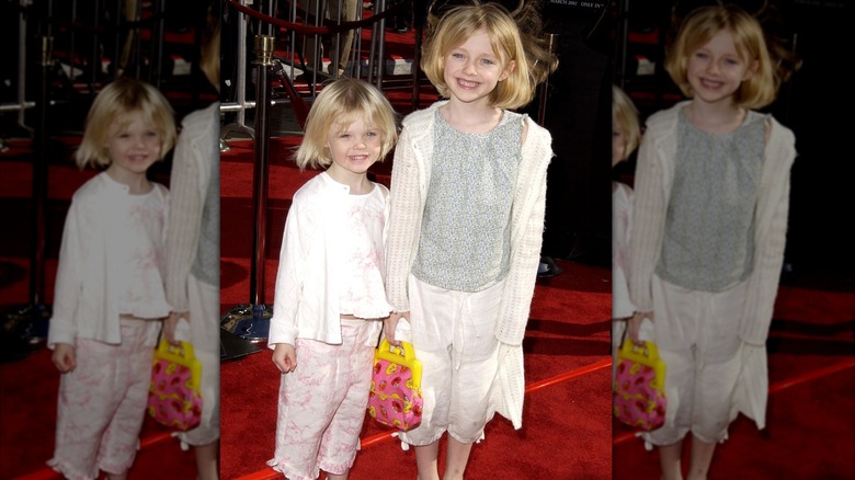 Elle Fanning & Dakota Fanning at the Shrine Auditorium in Los Angeles, California