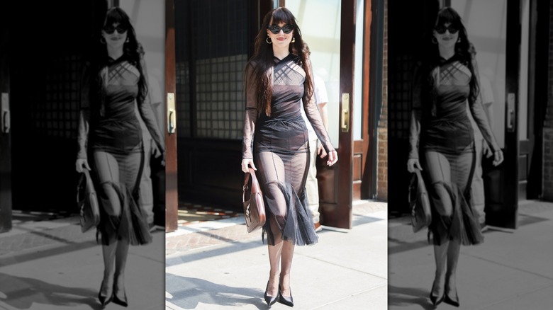 Dakota Johnson before her appearance on "The Late Show With Seth Meyers" in 2025