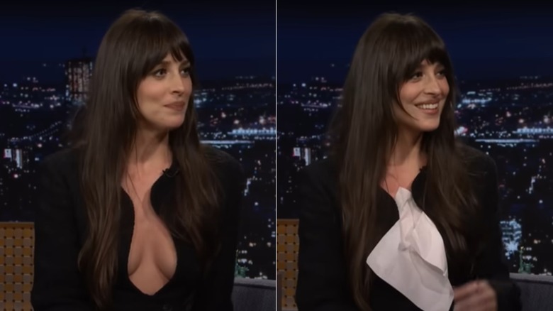 Dakota Johnson on the "The Tonight Show starring Jimmy Fallon" in 2025