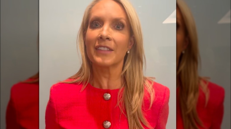 Dana Perino smiling in a blue dress at the 2023 Patriot Awards at Fox News.