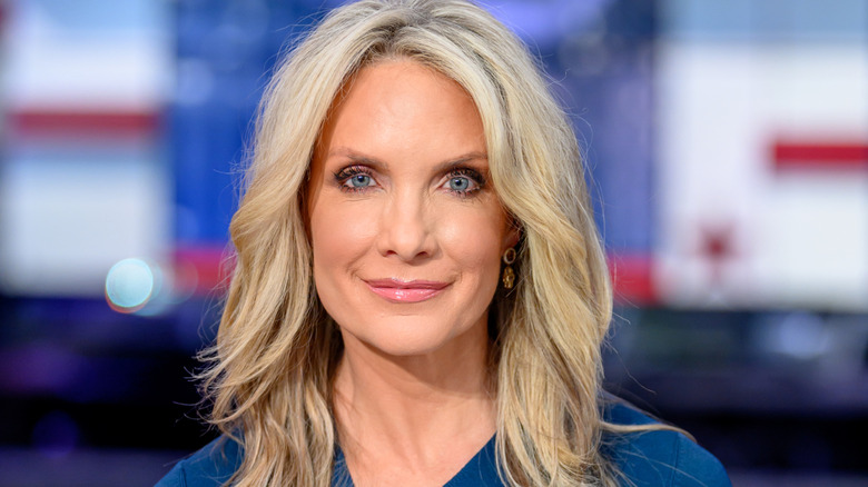 Close up of Dana Perino.in a news studio.