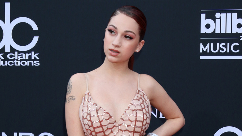 Bhad Bhabie posing at a press event