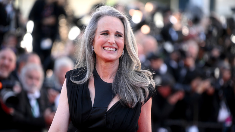 Andie MacDowell smiling