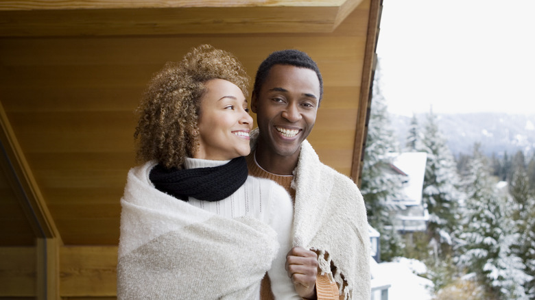 Couple at a chalet