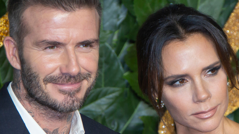David and Victoria Beckham on the red carpet 