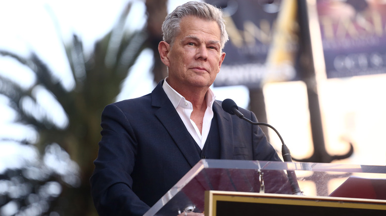 David Foster speaking at Walk of Fame ceremony