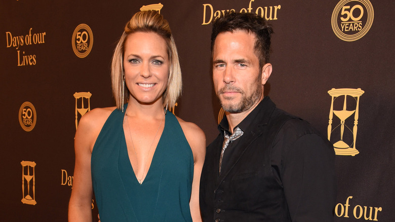 Arianne Zucker and Shawn Christian posing