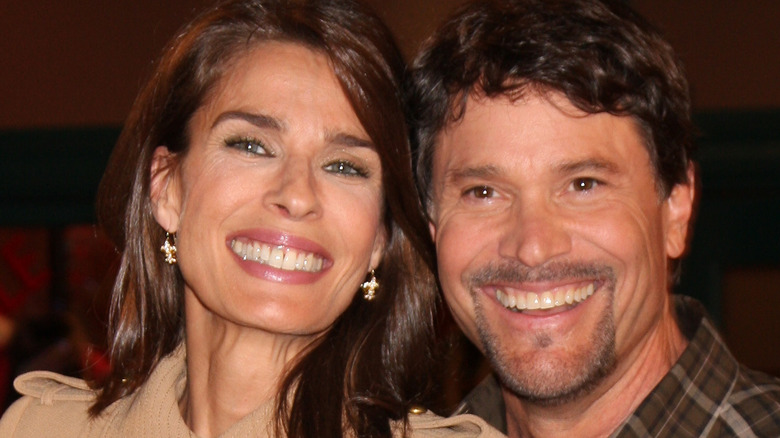 Kristian Alfonso and Peter Reckell smiling