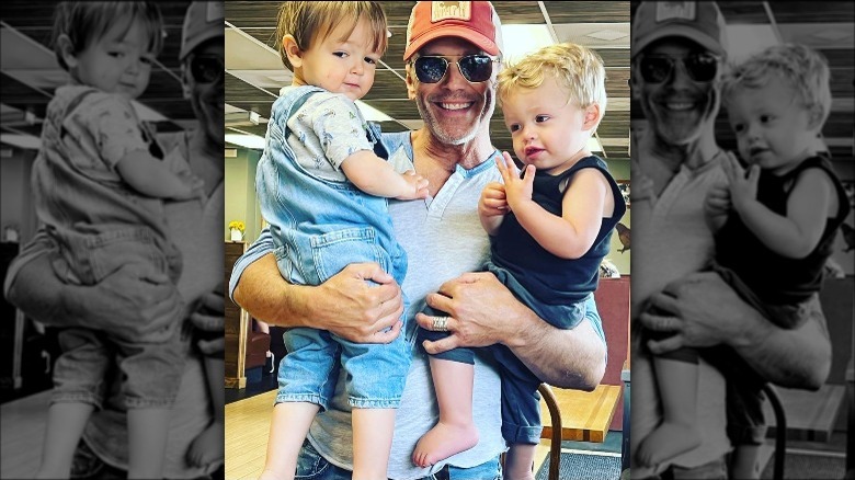 Scott Reeves holding two of his grandsons