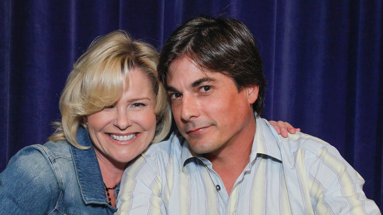 Judi Evans and Bryan Dattilo cuddle up