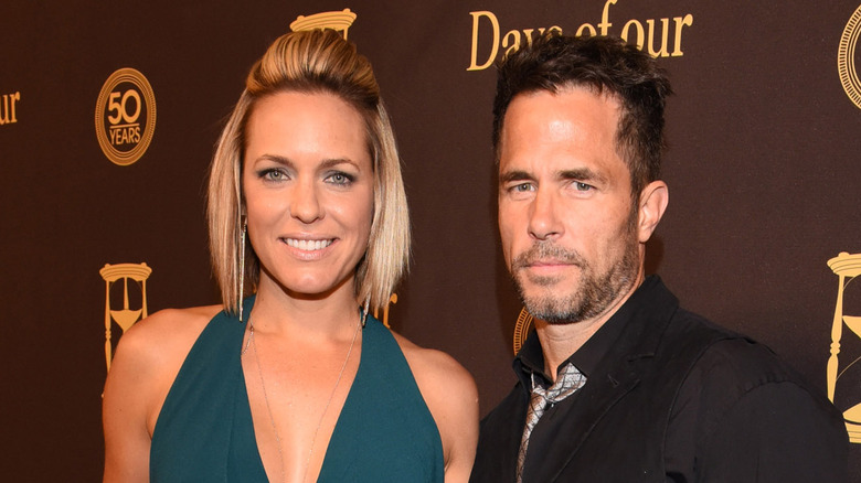Arianne Zucker and Shawn Christian posing