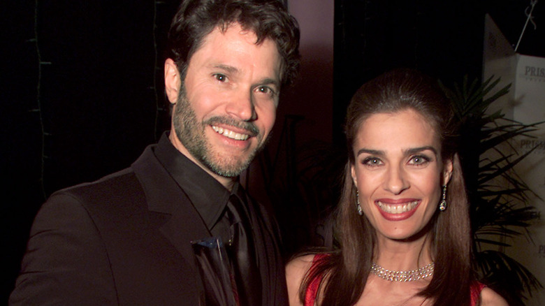 Peter Reckell and Kristian Alfonso pose for a photo together. 