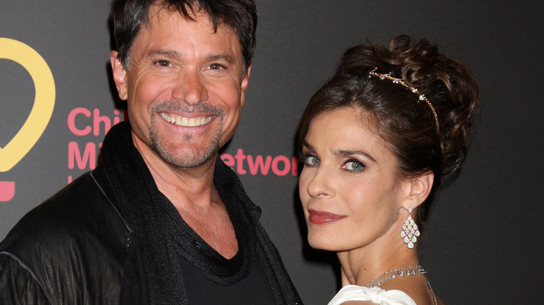 Peter Reckell and Kristian Alfonso at an event.  