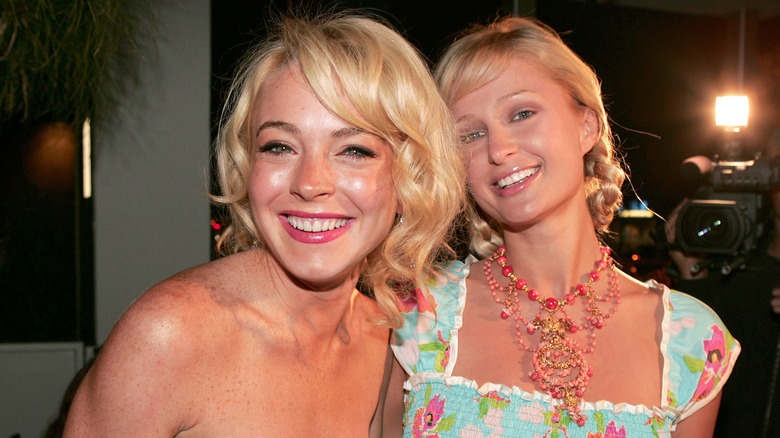 Paris Hilton and Lindsay Lohan together and laughing