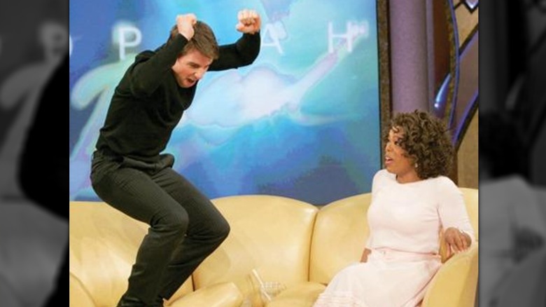 Tom Cruise jumping on Oprah Winfrey's couch