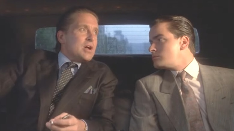 Michael Douglas and Charlie Sheen in a scene from Wall Street