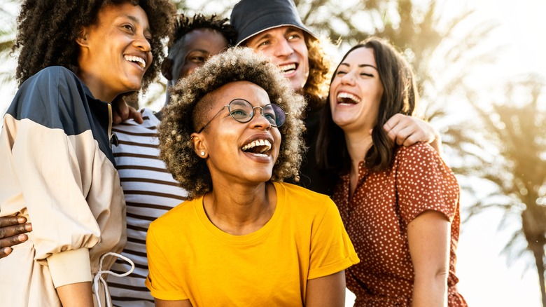 Group of friends laughing