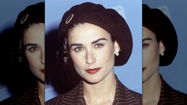 Demi Moore wearing beret