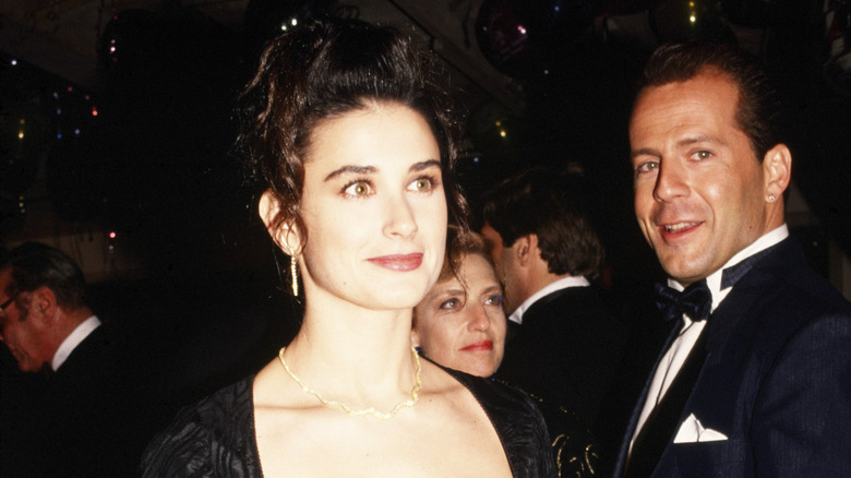 Demi Moore and Bruce Willis smiling