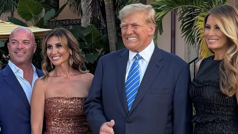 Gregg Reuben, Alina Habba, Donald Trump, and Melania Trump smiling at Mar-a-Lago