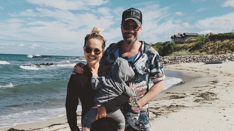 Emilie Ullerup and Kyle Cassie posing