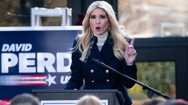 Ivanka Trump addressing the crowd