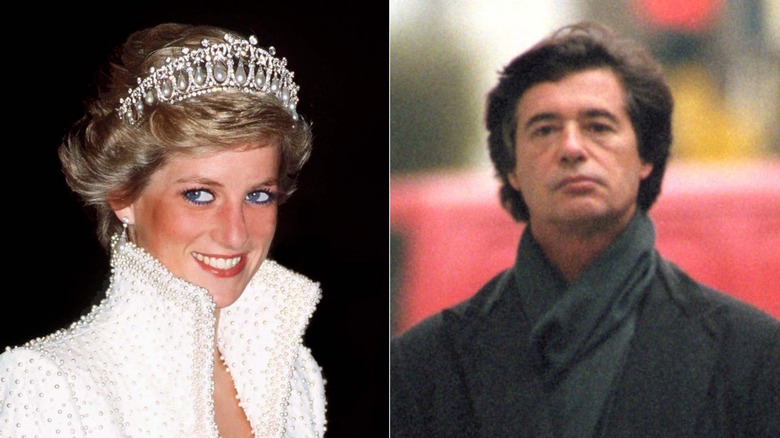 Side-by-side photos of Princess Diana and Olivier Hoare