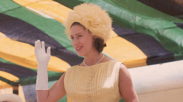 Princess Margaret waving