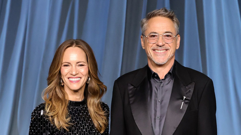 Susan Downey and Robert Downey Jr smiling