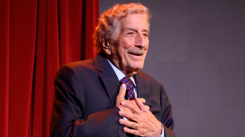 Tony Bennett on stage in 2019