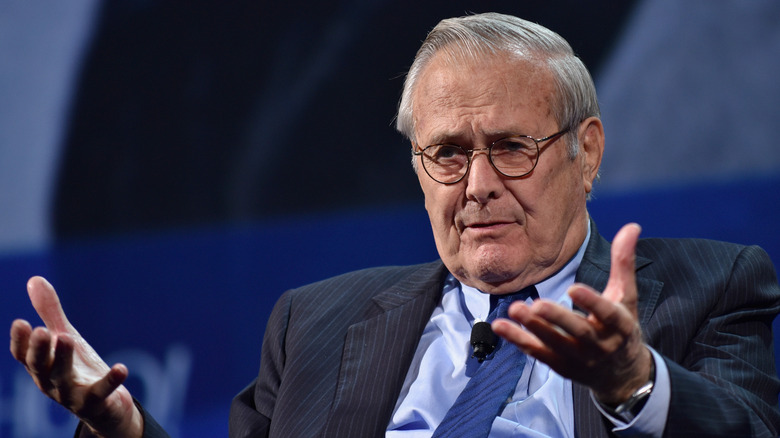 Donald Rumsfeld speaking