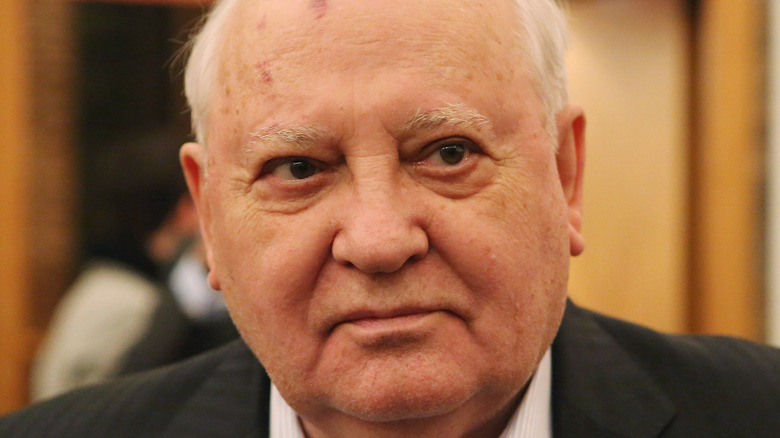 Mikhail Gorbachev listening