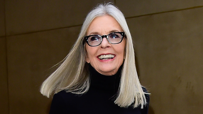 Diane Keaton with her hair swinging 2023