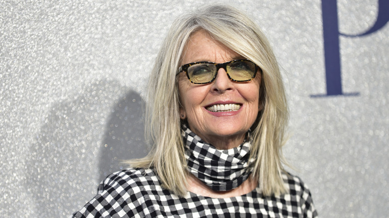 Diane Keaton smiles at an event