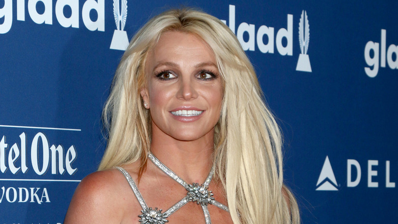 Britney Spears posing for photos