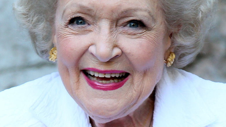 Betty White smiling at press event 