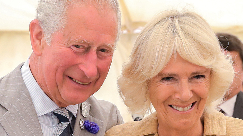 Prince Charles and Camilla smiling