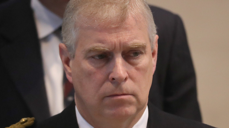 Prince Andrew frowning 