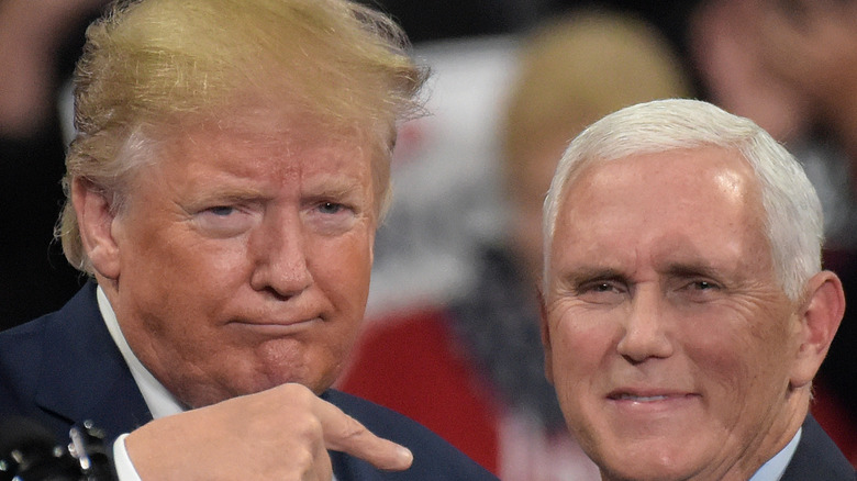 Trump and Pence at a rally