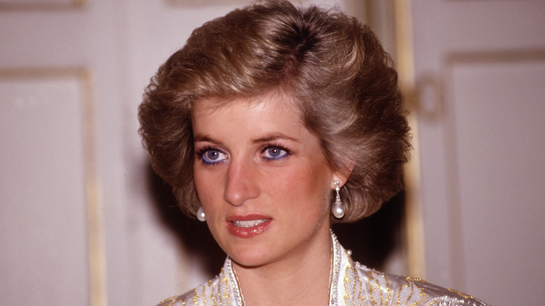 Princess Diana grimacing