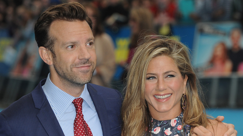Jason Sudeikis and Jennifer Aniston at the 2013 premiere of 