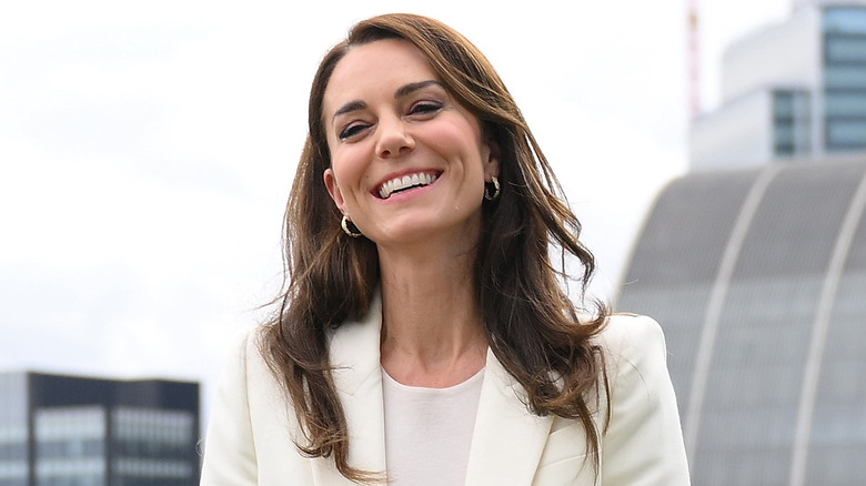 Kate Middleton cocked head smile