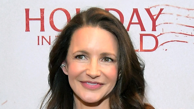 Kristin Davis smiles on the red carpet