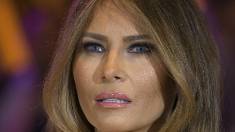 Melania Trump looking serious